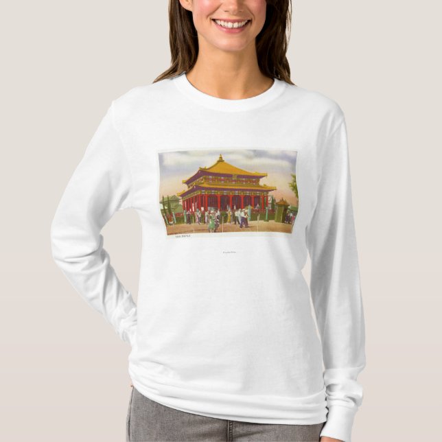 T-shirt Vue extérieure du temple de lama (Devant)