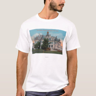 T-shirt Vue extérieure d'université de bâtiment principal