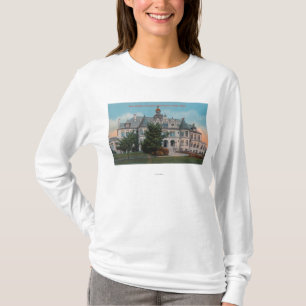 T-shirt Vue extérieure d'université de bâtiment principal