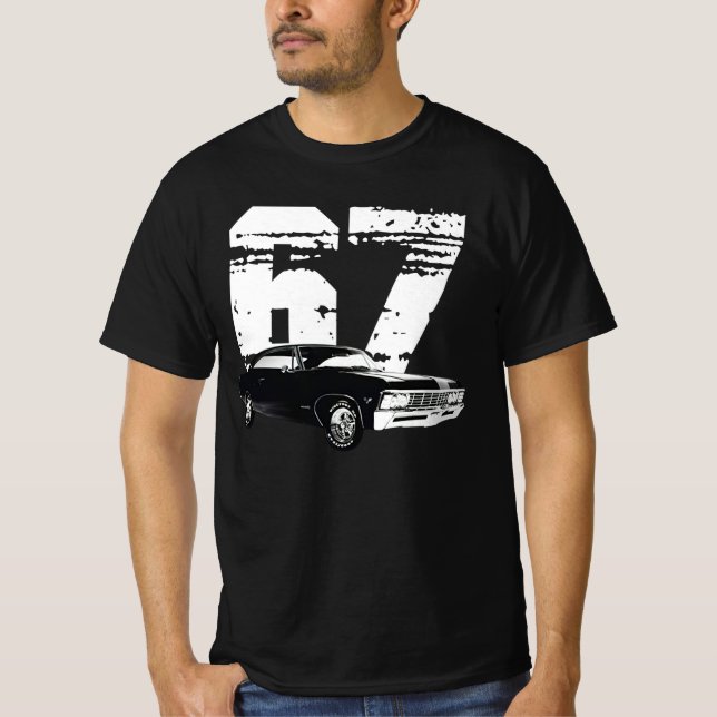 T-shirt Vue frontale de Chevy Impala 1967 (Devant)