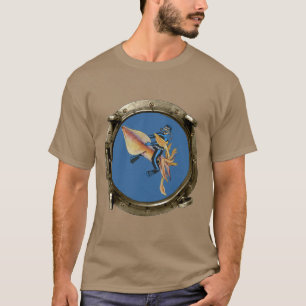 T-shirt Vue hublot d'un plongeur de la SCUBA qui monte un 