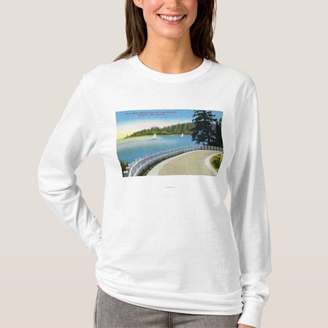 T-shirt Vue marine d'entraînement de rivage du nord de (Devant)
