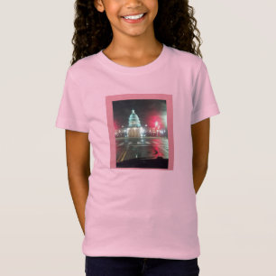 T-Shirt Vue Nocturne Du Capitol Américain