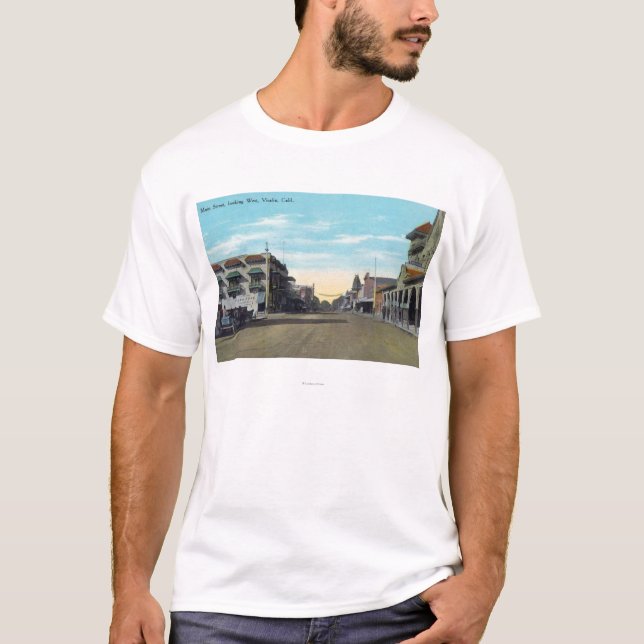 T-shirt Vue occidentale de StreetVisalia principal, CA 2 (Devant)
