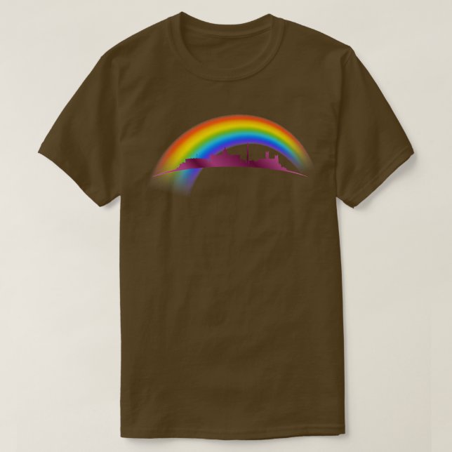 T-shirt Vue panoramique de Washington DC Arc-en-ciel Fiert (Design devant)