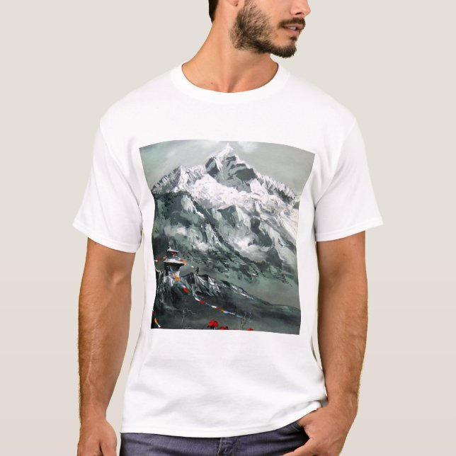 T-shirt Vue Panoramique Du Camp Everest Base (Devant)