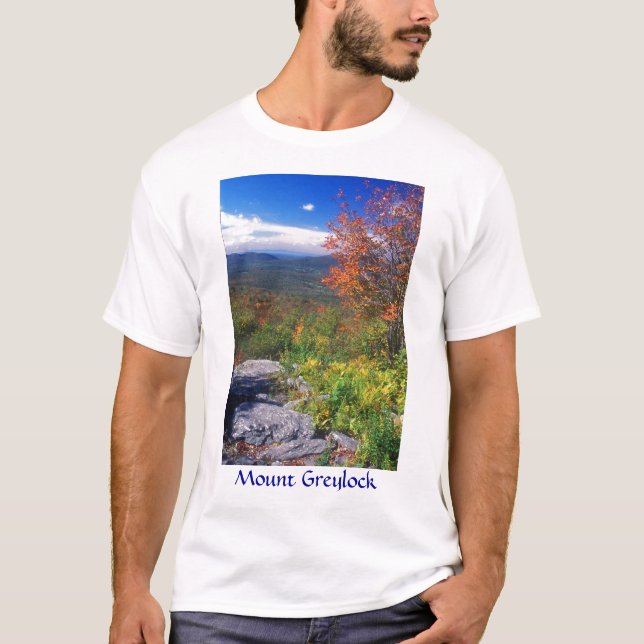 T-shirt Vue ronde de roche de Greylock de bâti (Devant)