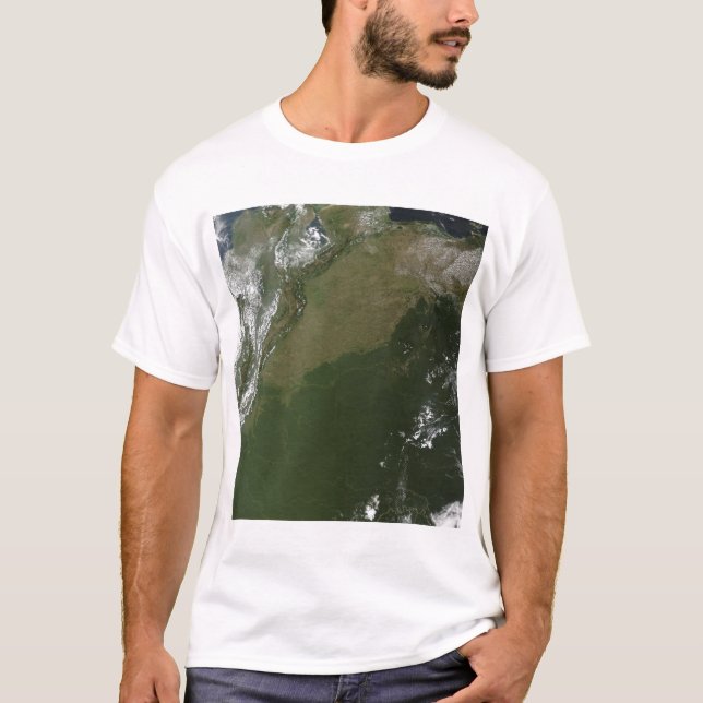 T-shirt Vue satellite de la Colombie-Est (Devant)