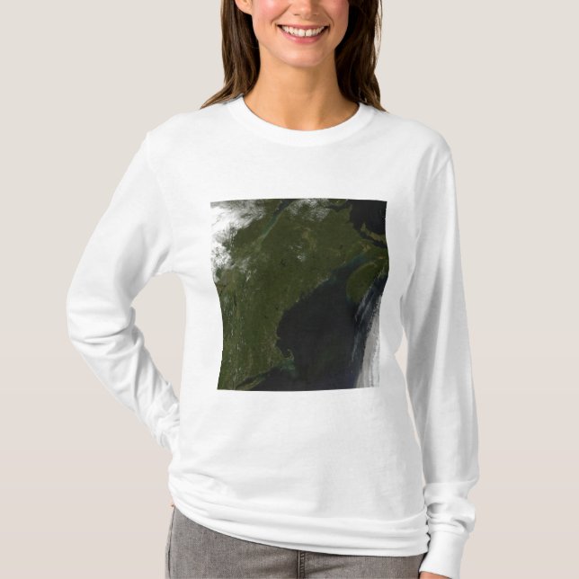 T-shirt Vue satellite de la Nouvelle-Angleterre (Devant)