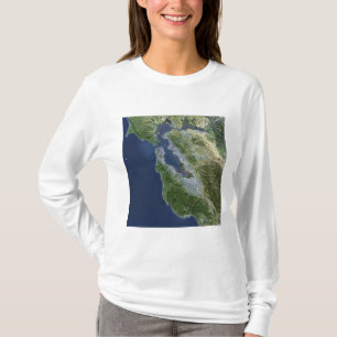 T-shirt Vue satellite de San Francisco, la Californie