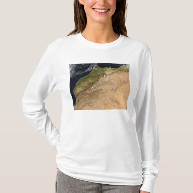 T-shirt Vue satellite du Maroc (Devant)