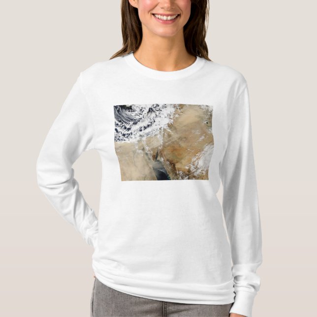 T-shirt Vue satellite sur la Méditerranée orientale (Devant)