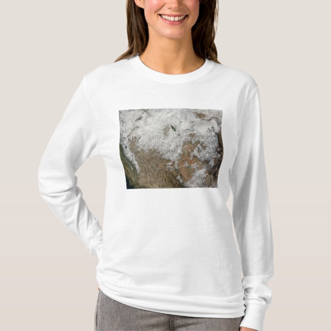 T-shirt Vue satellite sur l'ouest des États-Unis (Devant)