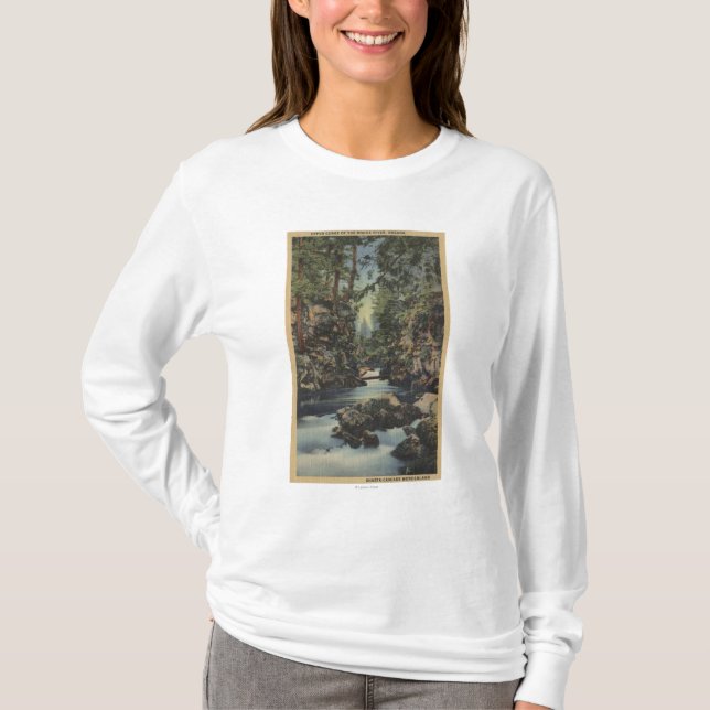 T-shirt Vue supérieure de rivière escroc, Orégon - gorge (Devant)
