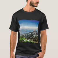 Vue sur la mer depuis les montagnes en Croatie