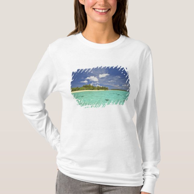 T-shirt Vue sur l'île de Funadoo depuis Funadovilligilli (Devant)