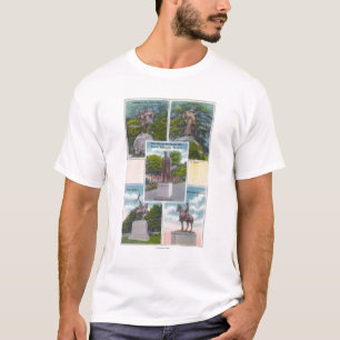 T-shirt Vues des statues en parcs de ville de Portland