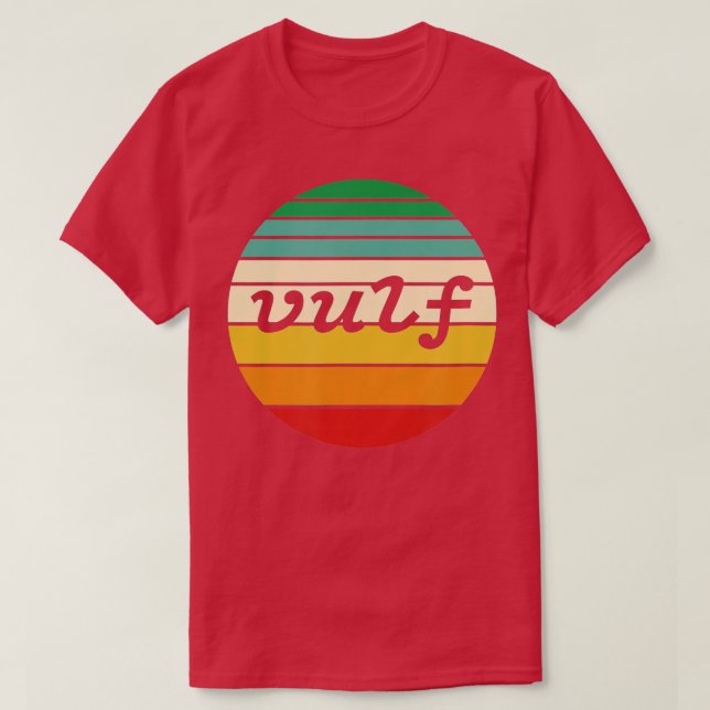 T-shirt Vulf Retro Sunset Vulfpeck Design (Design devant)