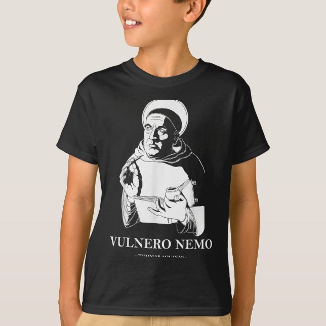 T-shirt Vulnero Nemo Catholique Saint Thomas d'Aquin Citat (Devant)