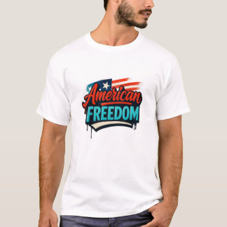 T-shirt Vushii Liberté Américaine Graphique