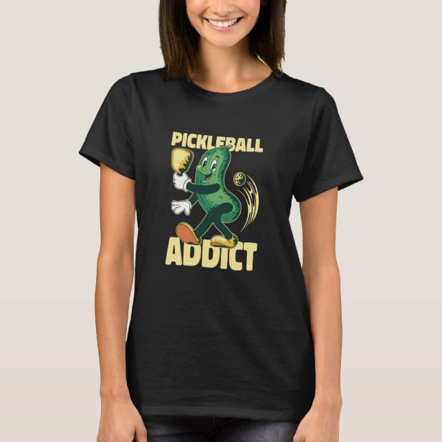 T-shirt VXL Pickleball Green Cucumber Heart Love Paddle Ba (Devant)