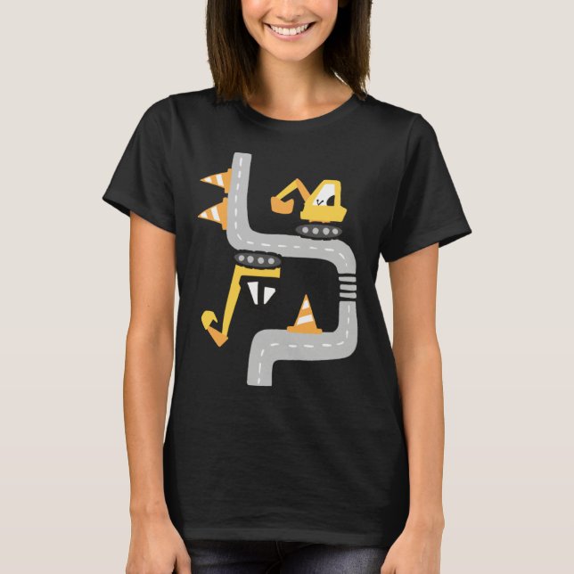 T-shirt VXLS Construction Truck Excavator Concrete Mixer D (Devant)