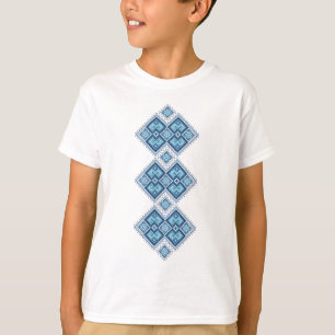 T-shirt Vyshyvanka ukrainien de bleu de broderie