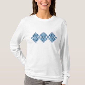 T-shirt Vyshyvanka ukrainien de bleu de broderie