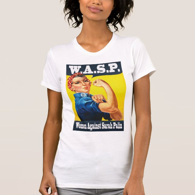 T-shirt W.A.S.P. - Femmes contre Sarah Palin (Devant)