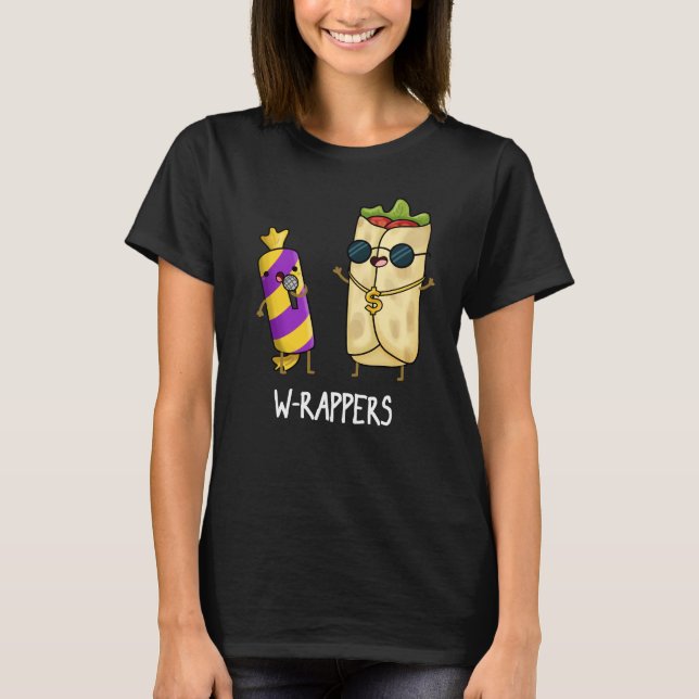 T-shirt W-rappers Funny Food Pun Dark BG (Devant)
