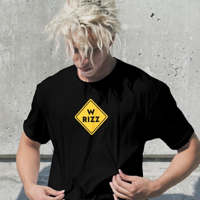 T-shirt W rizz US warning sign Meme Funny Quote (Créateur téléchargé)