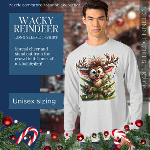 T-shirt Wacky Reindeer Long Manches