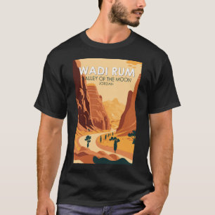 T-shirt Wadi Rum Jordanie Voyage Art Vintage