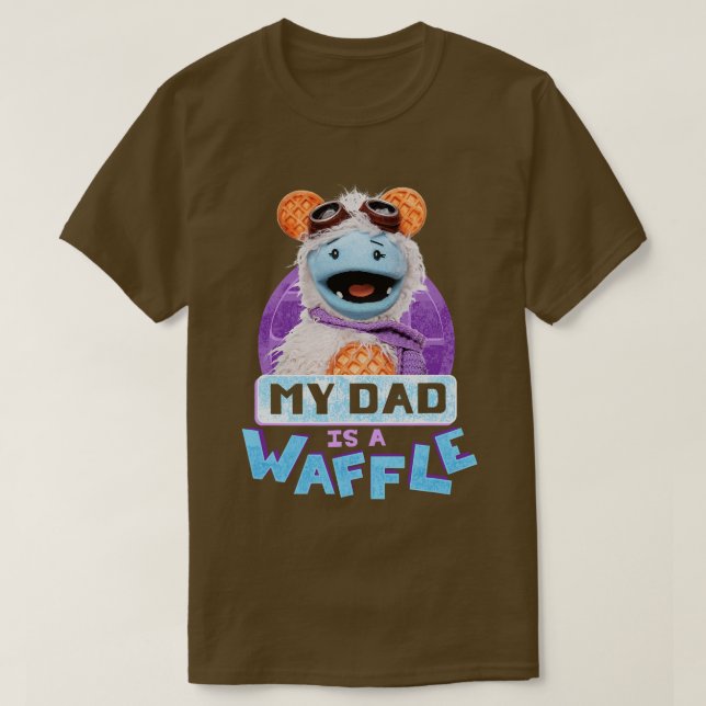 T-shirt Waffles Mochi Mon père est une gaufre Alimentation (Design devant)