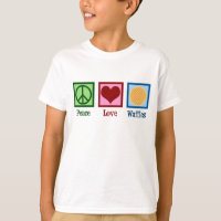 Waffles Peace Love mignonnes enfants