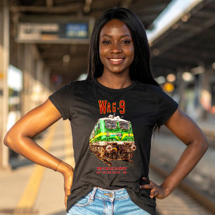 T-shirt WAG-9 Locomotive. Train de marchandises des chemin