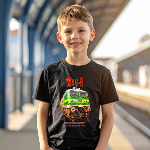 T-shirt WAG-9 Locomotive. Train de marchandises des chemin