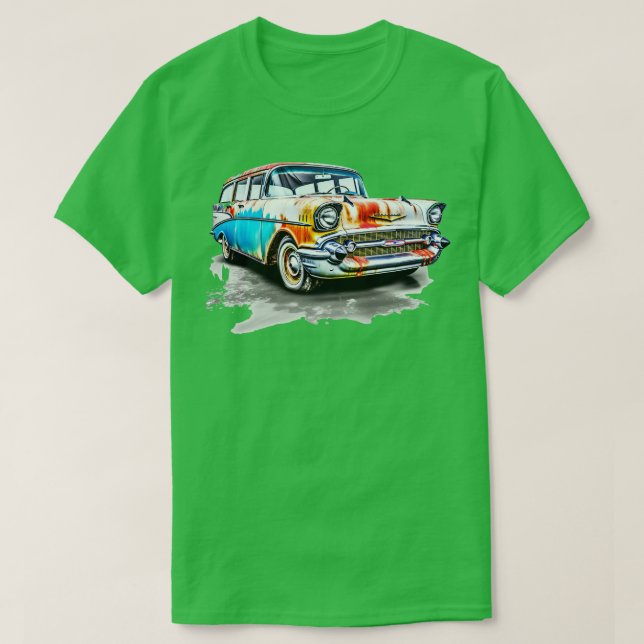 T-shirt Wagon de la gare Chevy 1957 (Design devant)