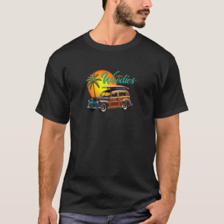 T-shirt Wagonnette en bois classique 1950, Wagonnette de s