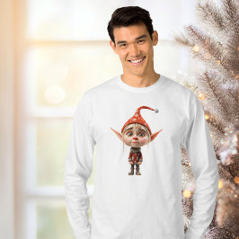 T-shirt Waifish Girl Christmas Elf Men's Tee