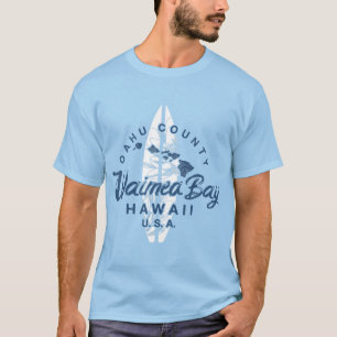 T-shirt Waimea Bay Hawaii Côte-Nord Oahu Hawaii Surfin