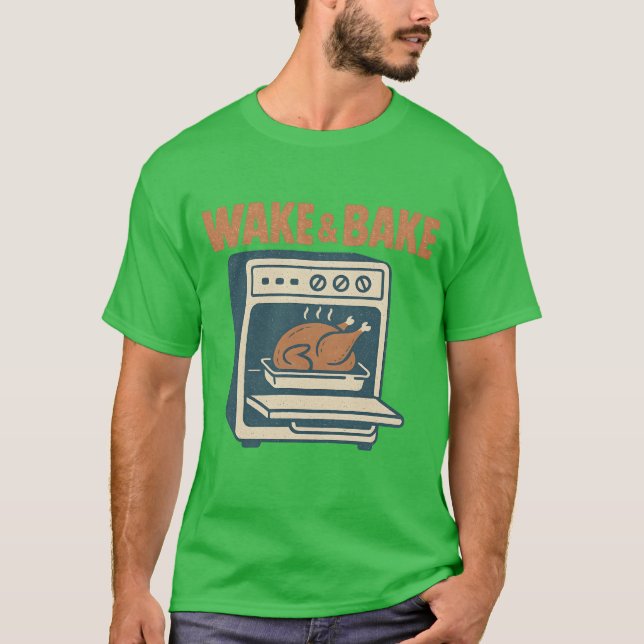 T-SHIRT WAKE & BAKE (Devant)