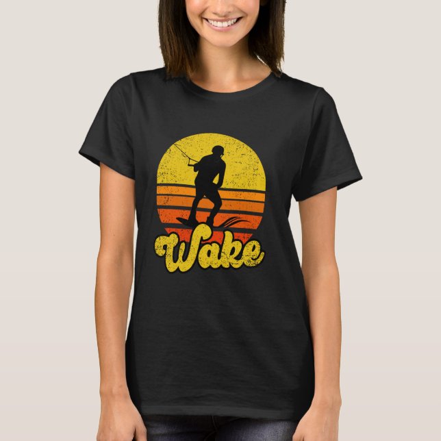 T-shirt Wake-board Wakeboard Retro Wakeboard Wakesurf (Devant)
