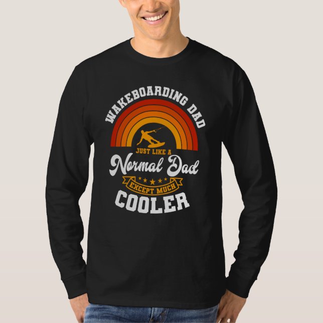 T-shirt Wakeboarding Dad Retro Sunset Wakeboarder Water Sp (Devant)