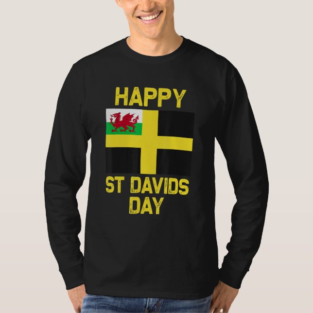 T-shirt Wales 'Cymru' Welsh flag St. Davids Day Dewi Hapus (Devant)