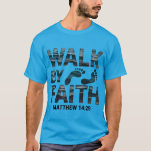 T-shirt Walk By Faith Christian Océan