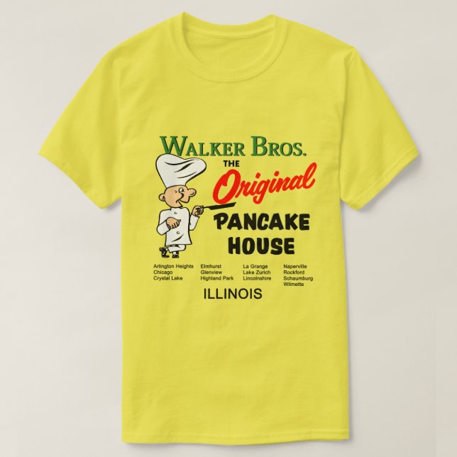 T-shirt Walker Bros. Illinois, La Maison De Crêpes Origina (Design devant)