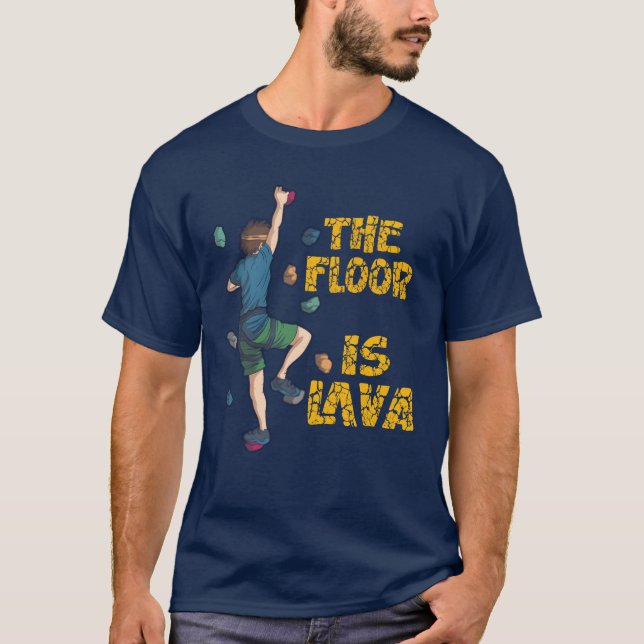 T-shirt Wall Climbing Hiking Rock Climbing Hiker Camping f (Devant)