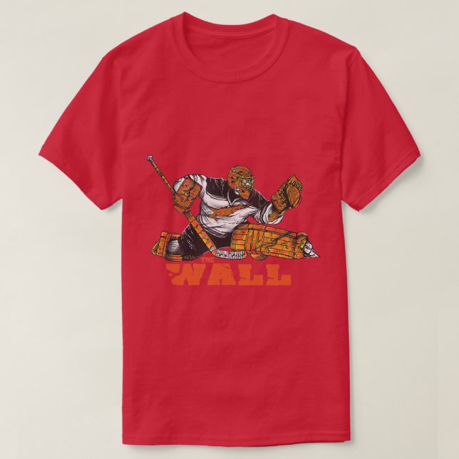 T-shirt WALL Hockey Goaltender Goaltender Glove Save (Design devant)