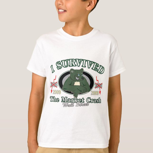 T-shirt Wall Street/I Survived the Market Crash (Devant)